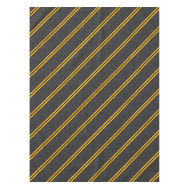 Yellow Racing Stripes Carbon Fiber Style Tischdecke (Vorderseite)