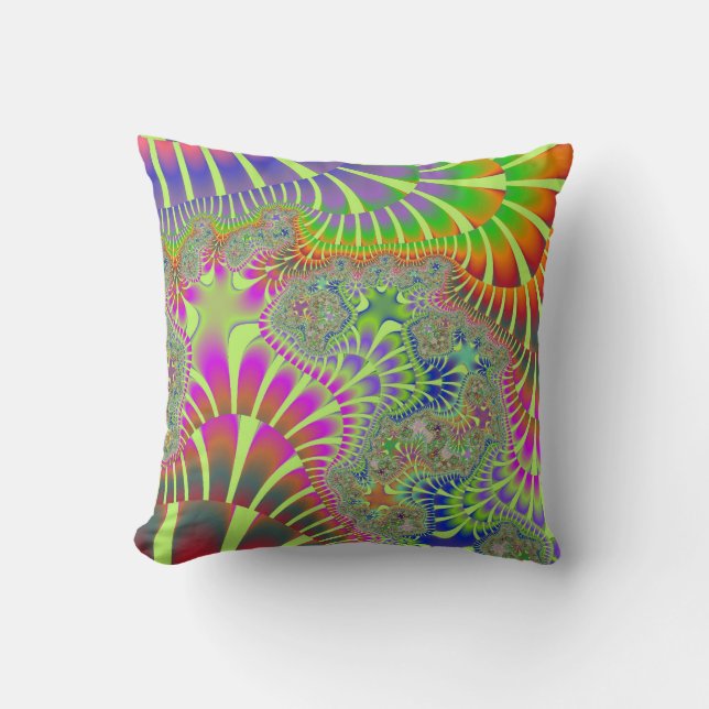 Yellow Rainbow Melt Kissen (Vorderseite)