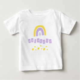 Yellow Rainbow Princess Stars Baby Girl T - Shirt