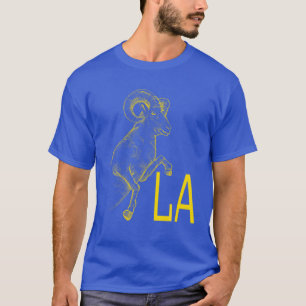 Yellow Ram LA Blue California Los Angeles Geschenk T-Shirt