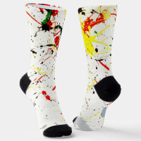 Yellow Red Black Paint Spritzer
