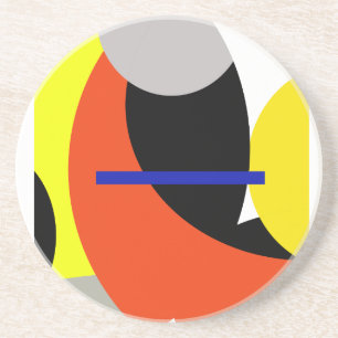 Yellow Red Blue Abstrakte Kunst Getränkeuntersetzer
