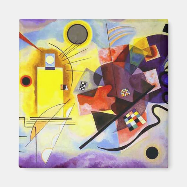 Yellow Red Blue von Vassily Kandinsky Magnet (Vorne)