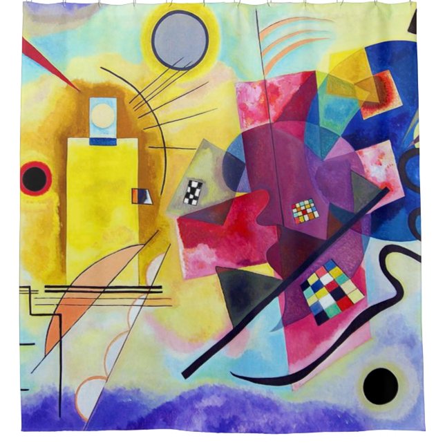 Yellow Red Blue Wassily Kandinsky Duschvorhang (Vorderseite)