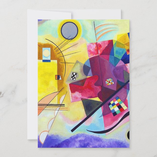 Yellow Red Blue Wassily Kandinsky Einladung (Vorderseite)
