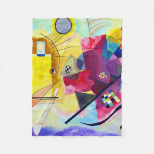 Yellow Red Blue Wassis Kandinsky Fleecedecke