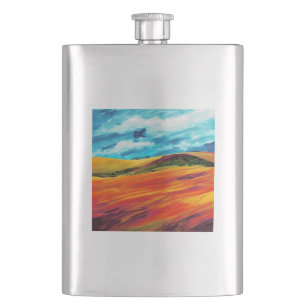 Yellow Red Hills Flachmann