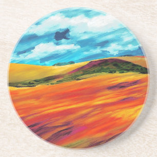 Yellow Red Hills Getränkeuntersetzer