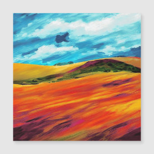 Yellow Red Hills Magnetkarte