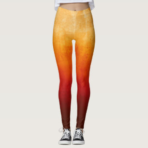 Yellow Red Rusbre Leggings