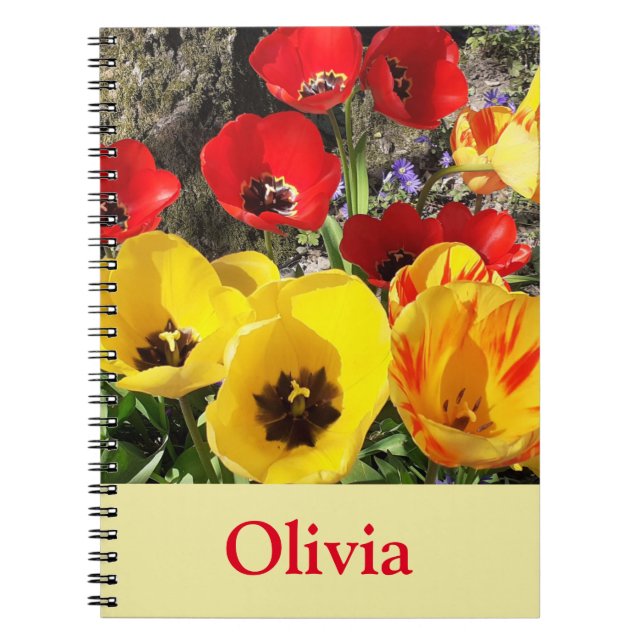 Yellow & Red Tulips SpiralNotebook Notizblock (Vorderseite)