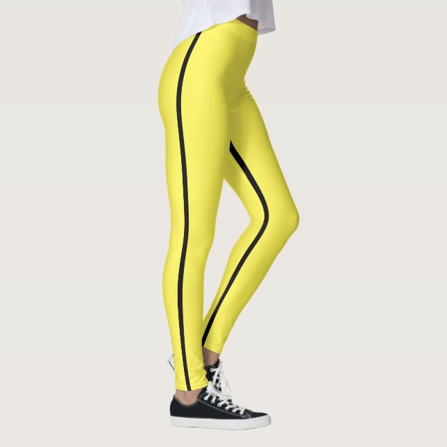 Yellow Revene Black Stripe Halloween-Kostüm Leggings (Rechts)