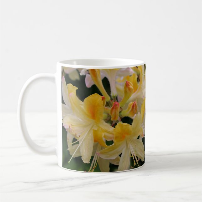 Yellow Rhododendron Blume Kaffee Tasse (Links)