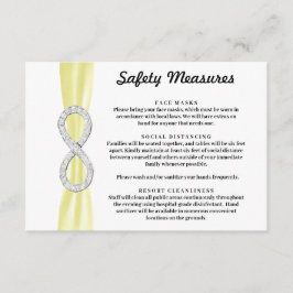 Yellow Ribbon Diamond Unendlichkeit Sicherheitsmaß Begleitkarte