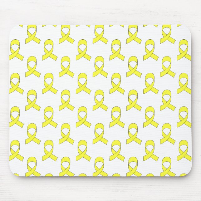 Yellow Ribbon Muster Mousepad (Vorne)