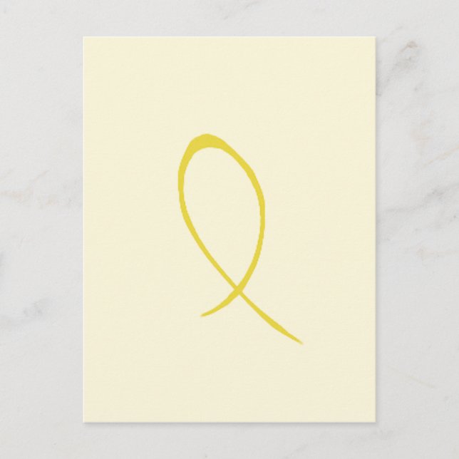 Yellow Ribbon Postkarte (Vorderseite)