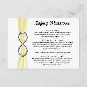 Yellow Ribbon Silver Unendlichkeit Sicherheitsmaßn Begleitkarte