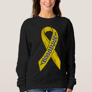 Yellow Ribbon Spina Bifida Awareness Month Footbal Sweatshirt