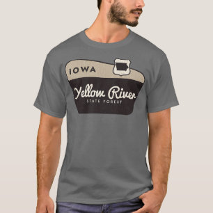Yellow River Staat Forest Iowa Begrüßungszeichen T-Shirt