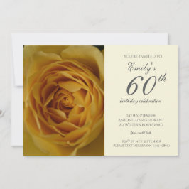 Yellow Rose 60. Geburtstagsparty Einladung