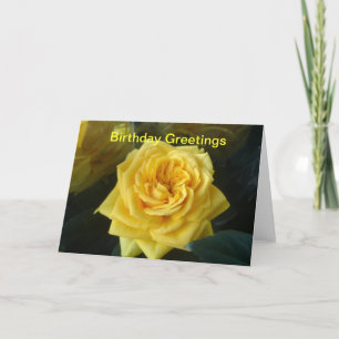 Yellow Rose Birthday Karte