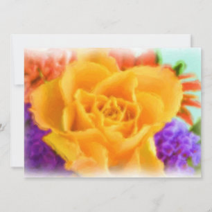 Yellow Rose Blume Bouquet Painting Brautparty Einladung