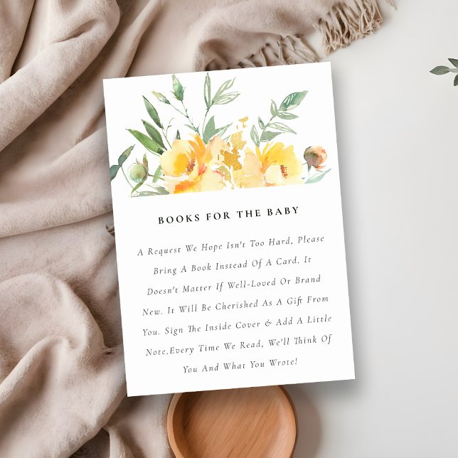 Yellow Rose Blume Bunch Books für Babydusche Begleitkarte (Von Creator hochgeladen)