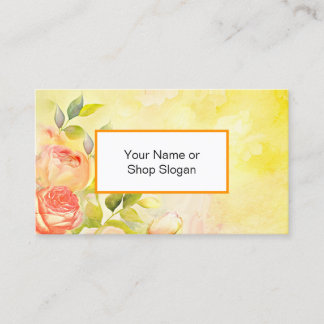 Yellow Rose Business Card Visitenkarte