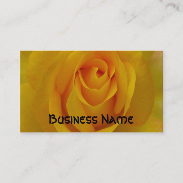 Yellow Rose Business Card Visitenkarte (Vorderseite)