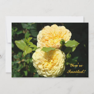 Yellow Rose Einladungen Karten Sie sind eingeladen