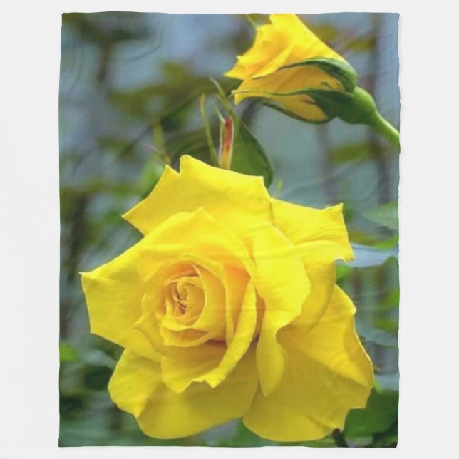 YELLOW ROSE FLEECEDECKE (Vorderseite)