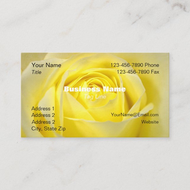 Yellow Rose - HAMbyWG Visitenkarte (Vorderseite)
