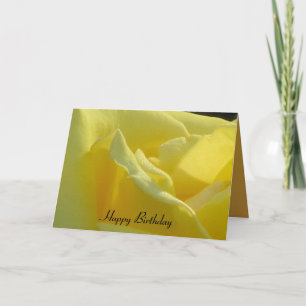 Yellow Rose Happy Birthday Karte