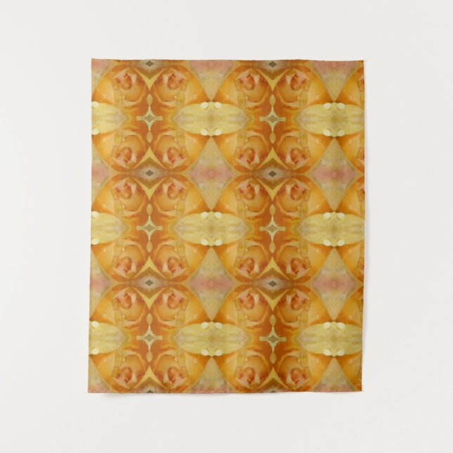 Yellow Rose Ikat Wandteppich (Vorderseite)