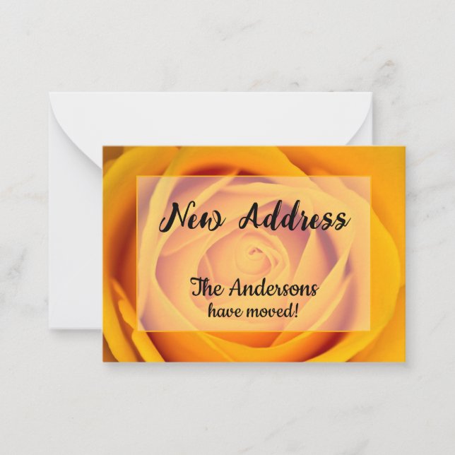 Yellow Rose New Address Ankündigung (Vorderseite)