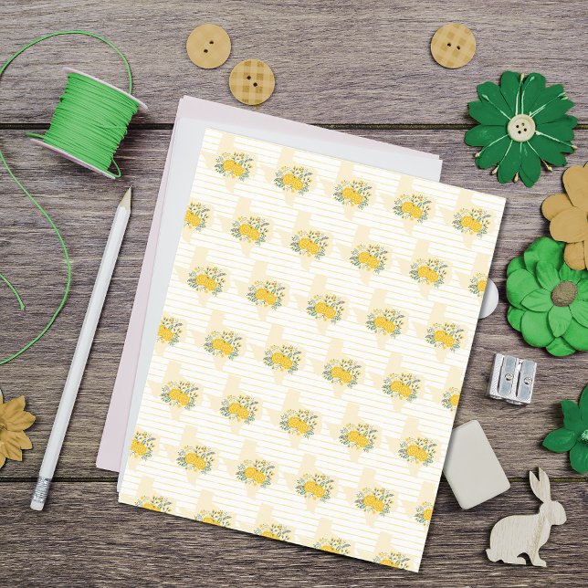 Yellow Rose of Texas Gingham Scrapbook Paper (Von Creator hochgeladen)
