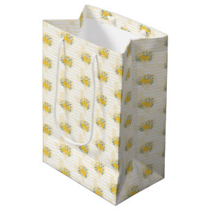 Yellow Rose of Texas - Gingham Staat Pattern Mittlere Geschenktüte