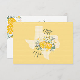 Yellow Rose of Texas - Gingham Staat Wedding RSVP