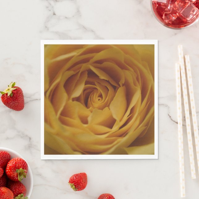 Yellow Rose Paper Napkins Serviette (Beispiel)