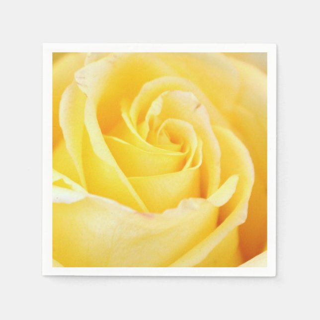 Yellow Rose Paper Napkins Serviette (Vorderseite)