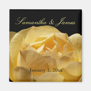 Yellow Rose Personal Wedding Magnet