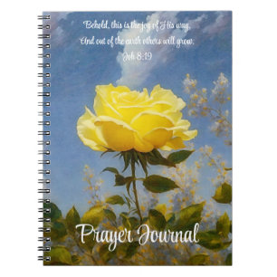 Yellow Rose Prayer Bible Verse Journal Notizblock