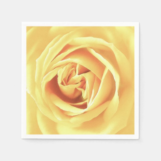 Yellow Rose Print Serviette (Vorderseite)