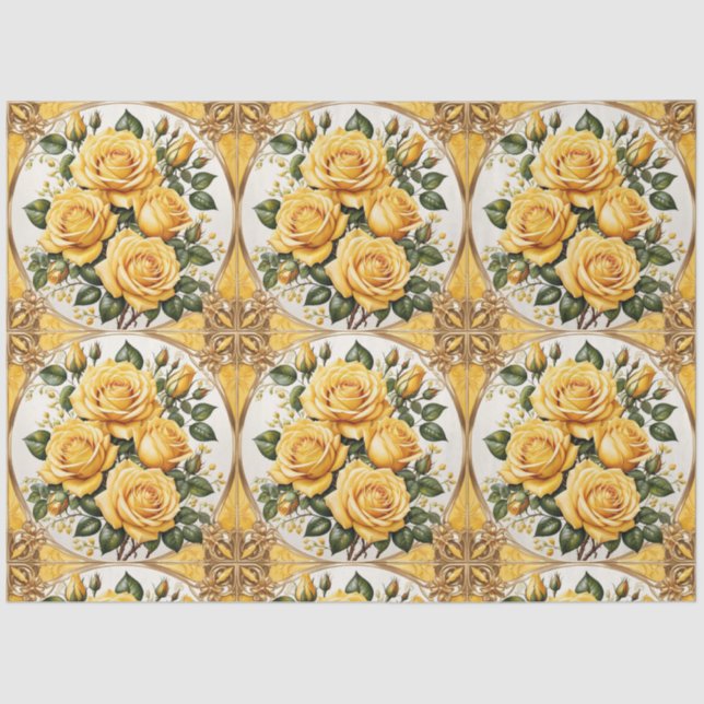 Yellow Rose Trendy Beautiful Collection Seidenpapier (Vorderseite)