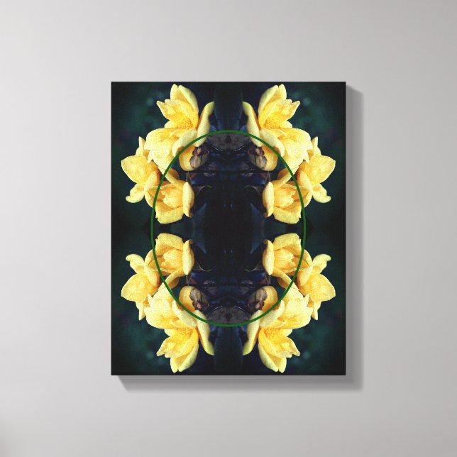 Yellow Rose Trias Rahmen kreieren Ihr eigenes Foto Leinwanddruck (Vorderseite)