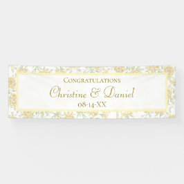 Yellow Rose Wedding Banner