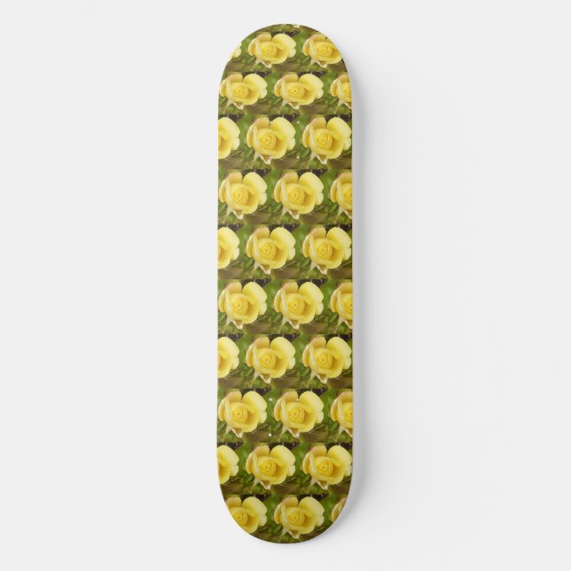 Yellow Rosenknospe Skateboard (Vorderseite)