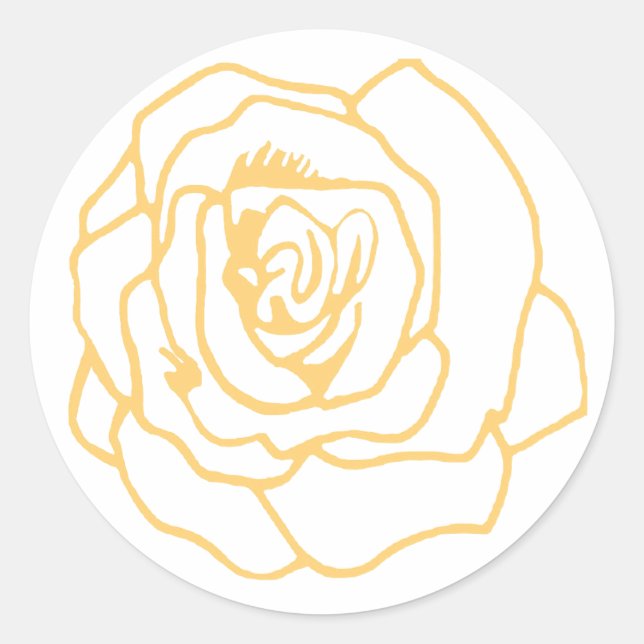 Yellow Roses Design Runder Aufkleber (Vorderseite)