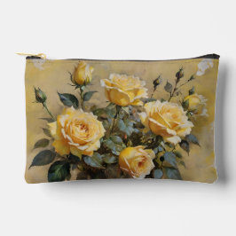 Yellow Roses Print Zubehörtasche