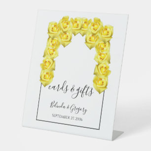 Yellow Roses Wedding Cards & Gifts Sockelschild